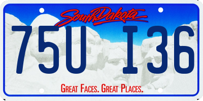 SD license plate 75UI36