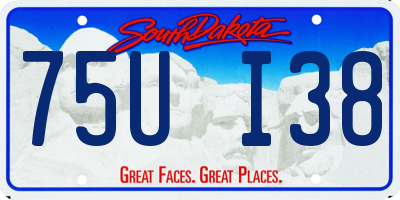SD license plate 75UI38