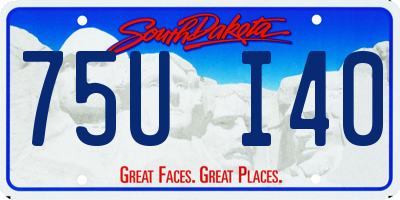 SD license plate 75UI40