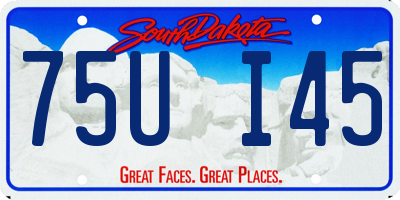 SD license plate 75UI45