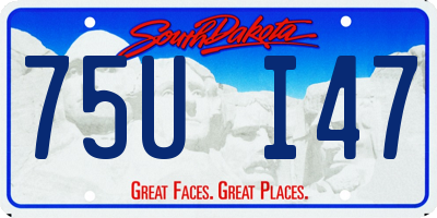 SD license plate 75UI47