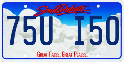 SD license plate 75UI50
