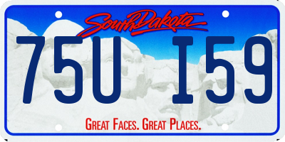SD license plate 75UI59