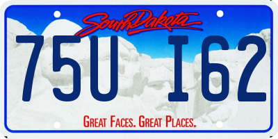 SD license plate 75UI62
