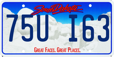 SD license plate 75UI63