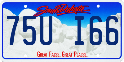 SD license plate 75UI66