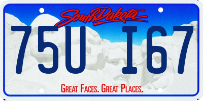 SD license plate 75UI67