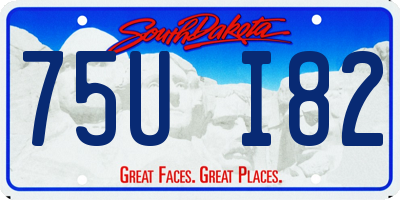 SD license plate 75UI82