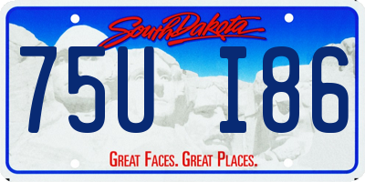 SD license plate 75UI86