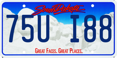 SD license plate 75UI88