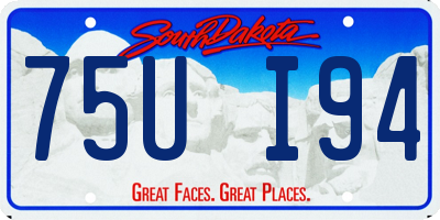 SD license plate 75UI94