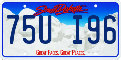 SD license plate 75UI96