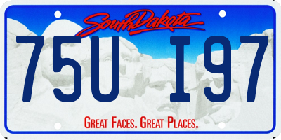 SD license plate 75UI97