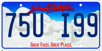 SD license plate 75UI99