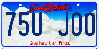 SD license plate 75UJ00
