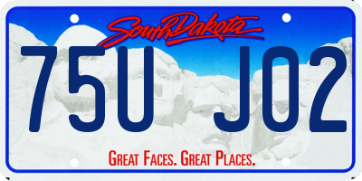 SD license plate 75UJ02
