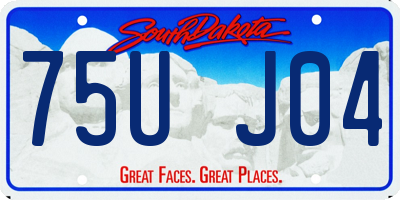SD license plate 75UJ04