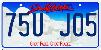 SD license plate 75UJ05