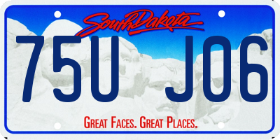 SD license plate 75UJ06