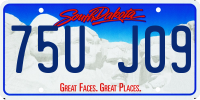 SD license plate 75UJ09