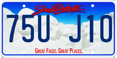 SD license plate 75UJ10
