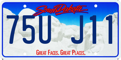 SD license plate 75UJ11