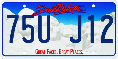 SD license plate 75UJ12