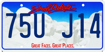 SD license plate 75UJ14