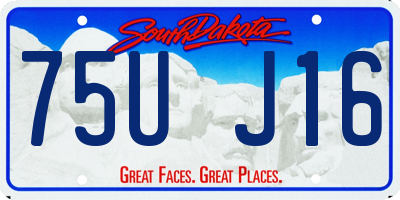 SD license plate 75UJ16