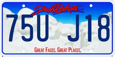SD license plate 75UJ18