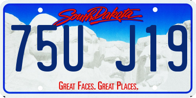SD license plate 75UJ19