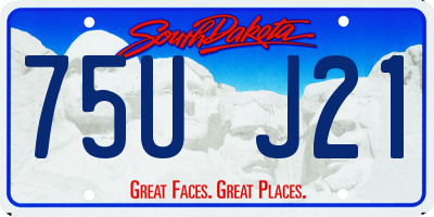 SD license plate 75UJ21
