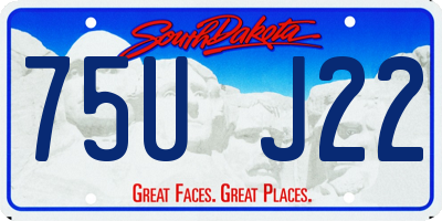 SD license plate 75UJ22