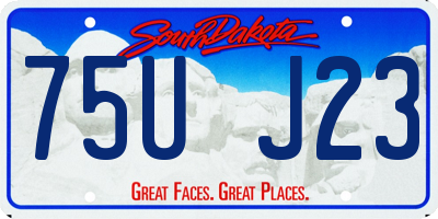 SD license plate 75UJ23