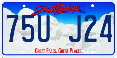 SD license plate 75UJ24