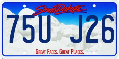 SD license plate 75UJ26