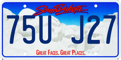 SD license plate 75UJ27