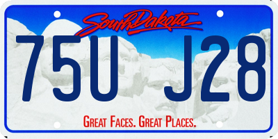 SD license plate 75UJ28