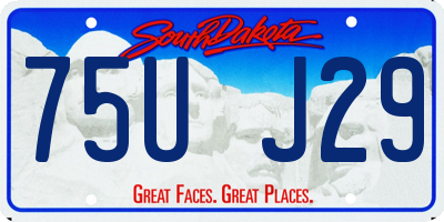 SD license plate 75UJ29