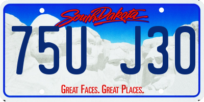 SD license plate 75UJ30