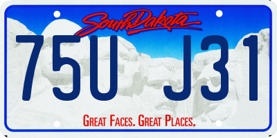 SD license plate 75UJ31