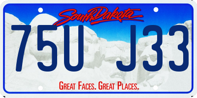 SD license plate 75UJ33