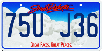 SD license plate 75UJ36