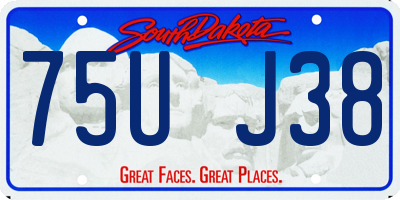 SD license plate 75UJ38