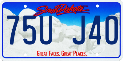 SD license plate 75UJ40