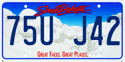 SD license plate 75UJ42