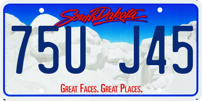 SD license plate 75UJ45