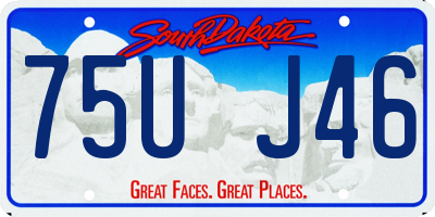 SD license plate 75UJ46