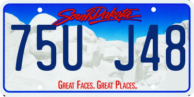 SD license plate 75UJ48