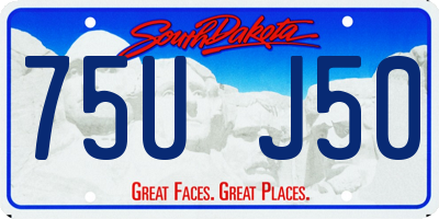 SD license plate 75UJ50